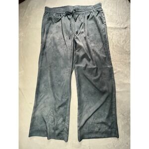 LAUREN Ralph Lauren Women 2X Pants‎  Blue Tie Dye Charmeuse Satin